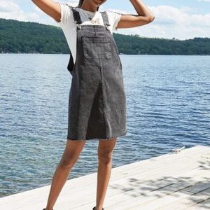 Women's Sleeveless Denim Overall Dress